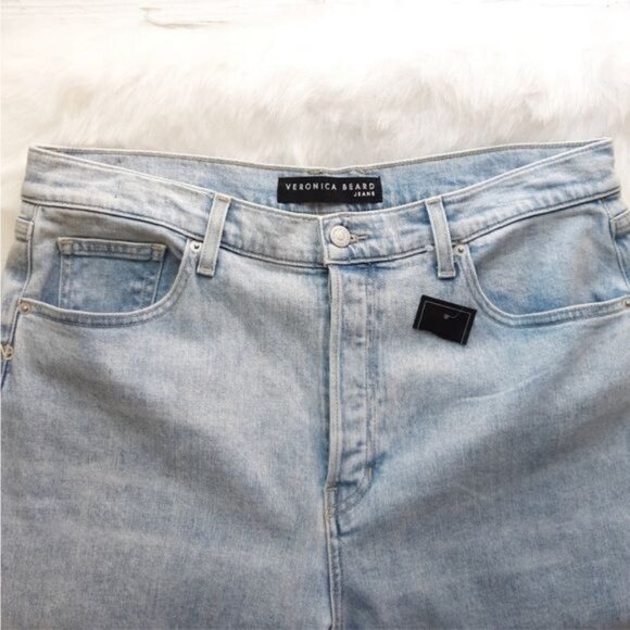 Veronica Beard Jeans Blake Classic Straight High Rise Women's Size 12 31 New wit - Picture 8 of 9